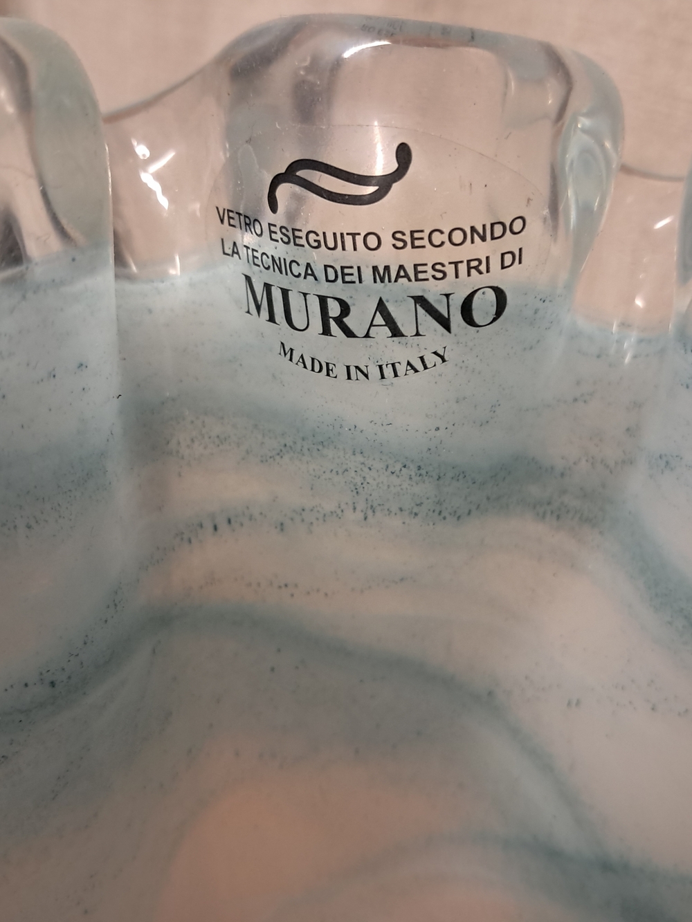 Murano 10" Art Glass Vase - Picture 5 of 9